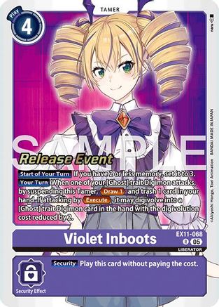 Violet Inboots (EX11-068) - [Dawn of Liberator Release Event Cards] Foil