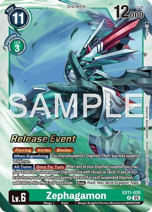 Zephagamon (EX11-035) - [Dawn of Liberator Release Event Cards] Foil