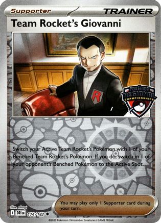 Team Rocket's Giovanni - (174) Reverse Holofoil [League & Championship Cards] - Trinity Hobby
