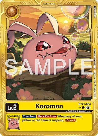 Koromon (Alternate Art) (BT21-004) - [Advanced Booster Digimon Generation] Foil - Trinity Hobby