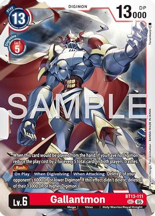 Gallantmon - BT13-111 (BT13-111) - [Advanced Booster Digimon Generation] Foil - Trinity Hobby