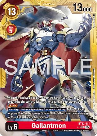Gallantmon - BT13-111 (Alternate Art) (BT13-111) - [Advanced Booster Digimon Generation] Foil - Trinity Hobby
