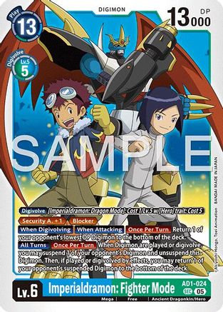 Imperialdramon: Fighter Mode (AD1-024) - [Advanced Booster Digimon Generation] Foil - Trinity Hobby