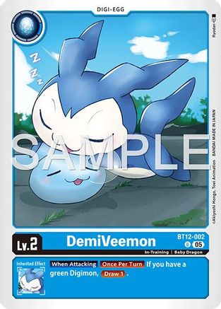 DemiVeemon - BT12-002 (Foil Reprint) (BT12-002) - [Advanced Booster Digimon Generation] Foil - Trinity Hobby