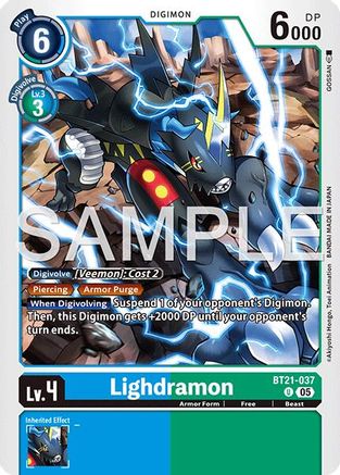 Lighdramon - BT21-037 (Foil Reprint) (BT21-037) - [Advanced Booster Digimon Generation] Foil - Trinity Hobby