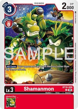 Shamanmon - BT18-009 (Foil Reprint) (BT18-009) - [Advanced Booster Digimon Generation] Foil