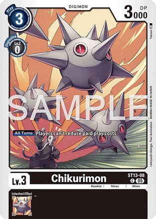 Chikurimon - ST13-08 (Foil Reprint) (ST13-08) - [Advanced Booster Digimon Generation] Foil - Trinity Hobby
