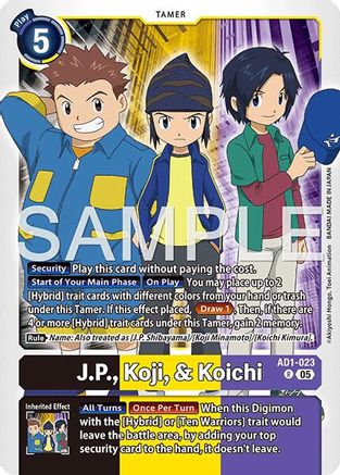 J.P., Koji, & Koichi (AD1-023) - [Advanced Booster Digimon Generation] Foil - Trinity Hobby