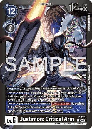 Justimon: Critical Arm (P-179) - [Limited Card Pack -Another Knight-] Foil