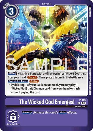 The Wicked God Emerges! (P-193) - [Limited Card Pack -Another Knight-] Foil - Trinity Hobby
