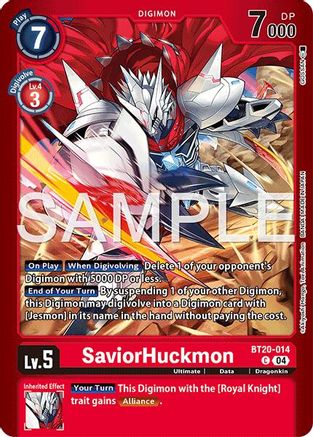 SaviorHuckmon (BT20-014) - [Limited Card Pack -Another Knight-] Foil - Trinity Hobby