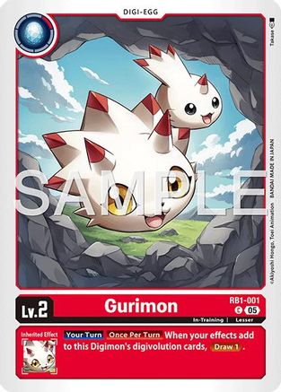 Gurimon (Reprint) (RB1-001) - [Advanced Booster Digimon Generation] Foil - Trinity Hobby