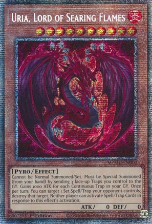 Uria, Lord of Searing Flames (Starlight Rare) [MZMU-EN000] - Maze of Muertos 1st Edition - Starlight Rare - Trinity Hobby