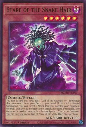Stare of the Snake Hair [MZMU-EN003] - Maze of Muertos 1st Edition - Ultra Rare - Trinity Hobby