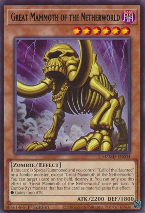 Great Mammoth of the Netherworld [MZMU-EN004] - Maze of Muertos 1st Edition - Rare - Trinity Hobby