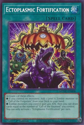 Ectoplasmic Fortification [MZMU-EN008] - Maze of Muertos 1st Edition - Secret Rare - Trinity Hobby