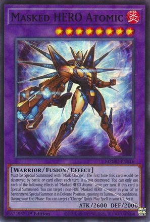 Masked HERO Atomic [MZMU-EN016] - Maze of Muertos 1st Edition - Super Rare - Trinity Hobby