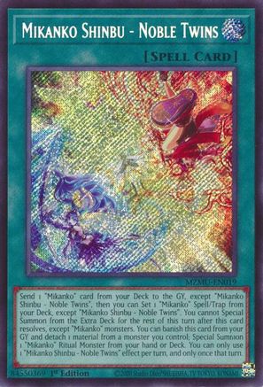 Mikanko Shinbu - Noble Twins [MZMU-EN019] - Maze of Muertos 1st Edition - Secret Rare - Trinity Hobby