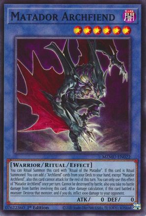 Matador Archfiend [MZMU-EN022] - Maze of Muertos 1st Edition - Super Rare - Trinity Hobby