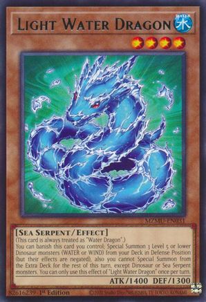 Light Water Dragon [MZMU-EN031] - Maze of Muertos 1st Edition - Rare - Trinity Hobby