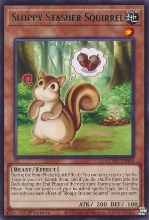 Sloppy Stasher Squirrel [MZMU-EN036] - Maze of Muertos 1st Edition - Rare - Trinity Hobby