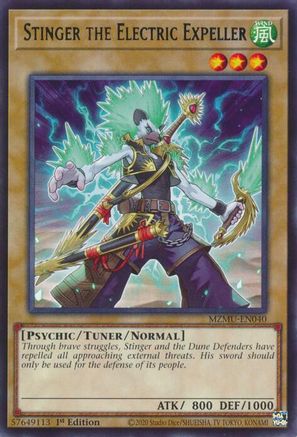 Stinger the Electric Expeller [MZMU-EN040] - Maze of Muertos 1st Edition - Rare - Trinity Hobby
