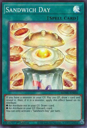 Sandwich Day [MZMU-EN056] - Maze of Muertos 1st Edition - Super Rare - Trinity Hobby