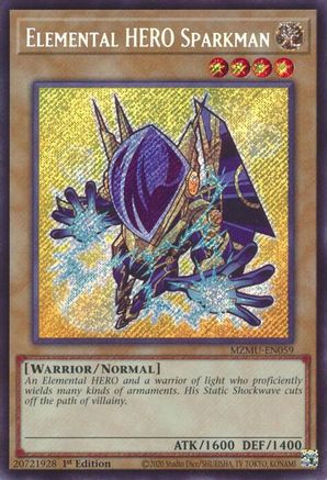 Elemental HERO Sparkman [MZMU-EN059] - Maze of Muertos 1st Edition - Secret Rare - Trinity Hobby
