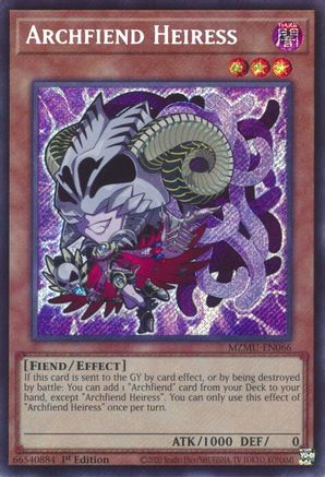 Archfiend Heiress [MZMU-EN066] - Maze of Muertos 1st Edition - Secret Rare - Trinity Hobby