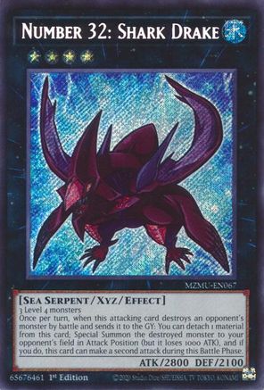 Number 32: Shark Drake [MZMU-EN067] - Maze of Muertos 1st Edition - Secret Rare - Trinity Hobby