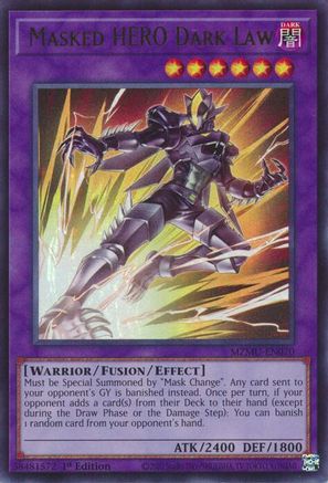 Masked HERO Dark Law [MZMU-EN070] - Maze of Muertos 1st Edition - Ultra Rare - Trinity Hobby