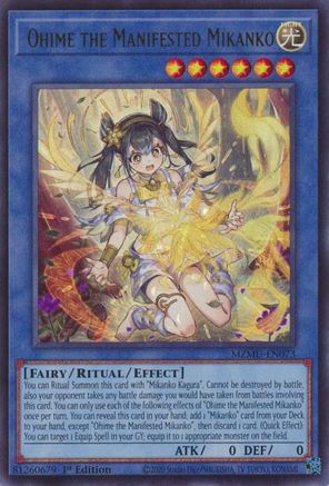 Ohime the Manifested Mikanko [MZMU-EN073] - Maze of Muertos 1st Edition - Ultra Rare - Trinity Hobby