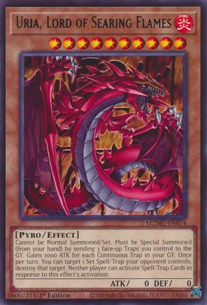 Uria, Lord of Searing Flames [MZMU-EN074] - Maze of Muertos 1st Edition - Rare - Trinity Hobby