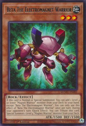 Beta The Electromagnet Warrior [MZMU-EN081] - Maze of Muertos 1st Edition - Rare - Trinity Hobby