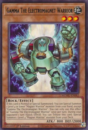 Gamma The Electromagnet Warrior [MZMU-EN082] - Maze of Muertos 1st Edition - Rare - Trinity Hobby