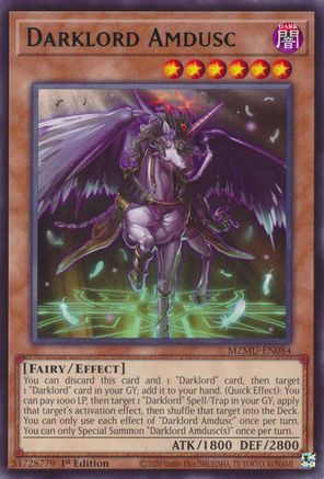 Darklord Amdusc [MZMU-EN084] - Maze of Muertos 1st Edition - Rare - Trinity Hobby