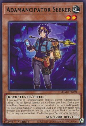Adamancipator Seeker [MZMU-EN091] - Maze of Muertos 1st Edition - Rare - Trinity Hobby