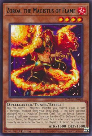Zoroa, the Magistus of Flame [MZMU-EN094] - Maze of Muertos 1st Edition - Rare - Trinity Hobby