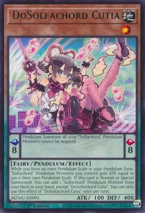 DoSolfachord Cutia [MZMU-EN095] - Maze of Muertos 1st Edition - Rare - Trinity Hobby