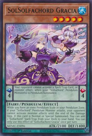 SolSolfachord Gracia [MZMU-EN096] - Maze of Muertos 1st Edition - Rare - Trinity Hobby