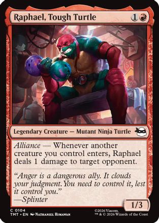 Raphael, Tough Turtle  [Foil]  (TMT-104) - [Teenage Mutant Ninja Turtles] - Trinity Hobby