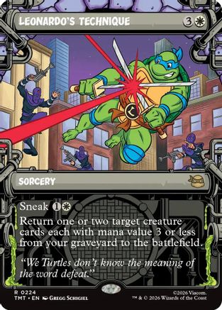 Leonardo's Technique (Showcase)  [Foil]  (TMT-224) - [Teenage Mutant Ninja Turtles] - Trinity Hobby