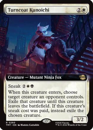 Turncoat Kunoichi (Extended Art)  [Foil]  (TMT-260) - [Teenage Mutant Ninja Turtles] - Trinity Hobby