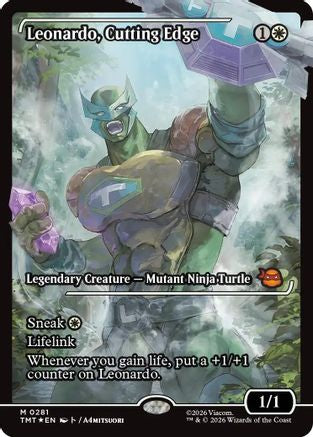 Leonardo, Cutting Edge (Showcase)  [Foil]  (TMT-281) - [Teenage Mutant Ninja Turtles] - Trinity Hobby