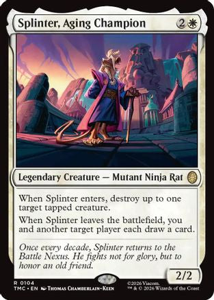 Splinter, Aging Champion  [Foil]  (TMC-104) - [Commander: Teenage Mutant Ninja Turtles] - Trinity Hobby