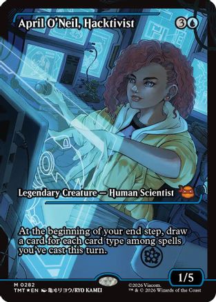 April O'Neil, Hacktivist (0282) (Showcase)  [Foil]  (TMT-282) - [Teenage Mutant Ninja Turtles] - Trinity Hobby