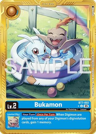 Bukamon (Gold Border) (BT7-002) - [Advanced Booster Digimon Generation] Foil - Trinity Hobby
