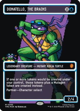 Donatello, the Brains (0085) (Borderless) (Surge Foil)  [Foil]  (TMC-085) - [Commander: Teenage Mutant Ninja Turtles] - Trinity Hobby