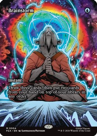 Brainstorm (Borderless)  [Foil]  (PZA-004) - [Teenage Mutant Ninja Turtles Eternal-Legal] - Trinity Hobby