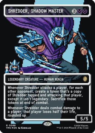 Shredder, Shadow Master (Borderless)  [Foil]  (TMC-088) - [Commander: Teenage Mutant Ninja Turtles] - Trinity Hobby